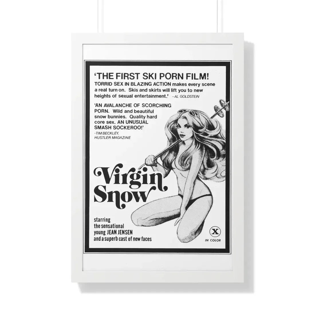 VIRGIN SNOW 1976 - Framed Movie Poster 20" x 30" White - The Sticker Space