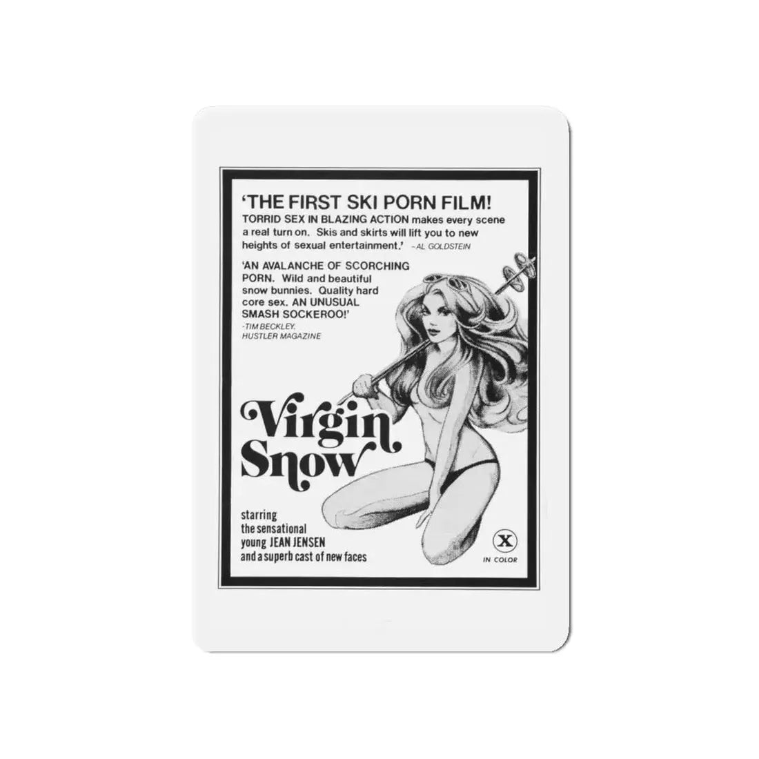 VIRGIN SNOW 1976 Movie Poster - Refrigerator Magnet 4 Inch Die-Cut - The Sticker Space