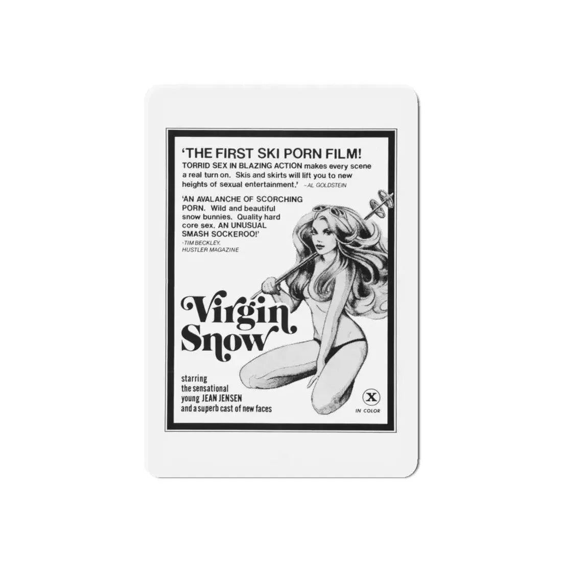 VIRGIN SNOW 1976 Movie Poster - Refrigerator Magnet 6 Inch Die-Cut - The Sticker Space