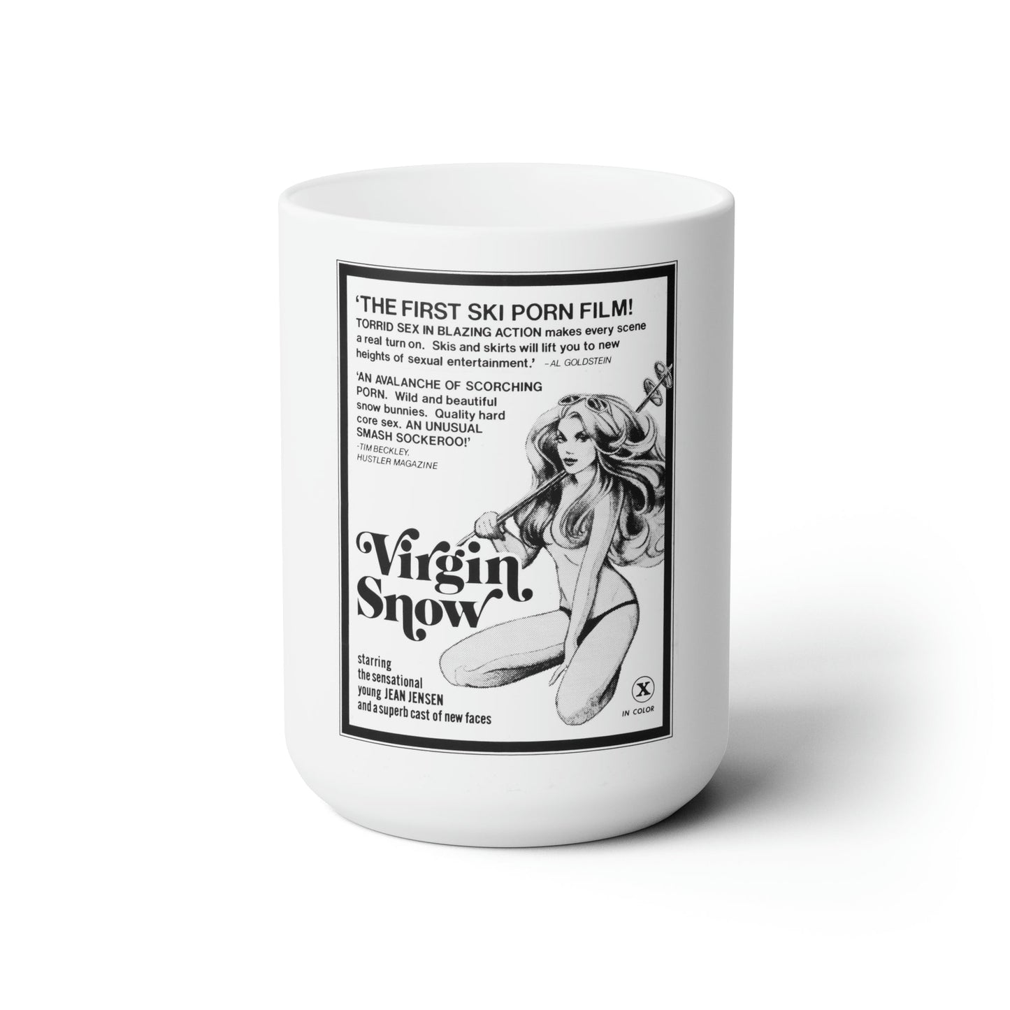 VIRGIN SNOW 1976 Movie Poster - White Coffee Cup 15oz-15oz-The Sticker Space