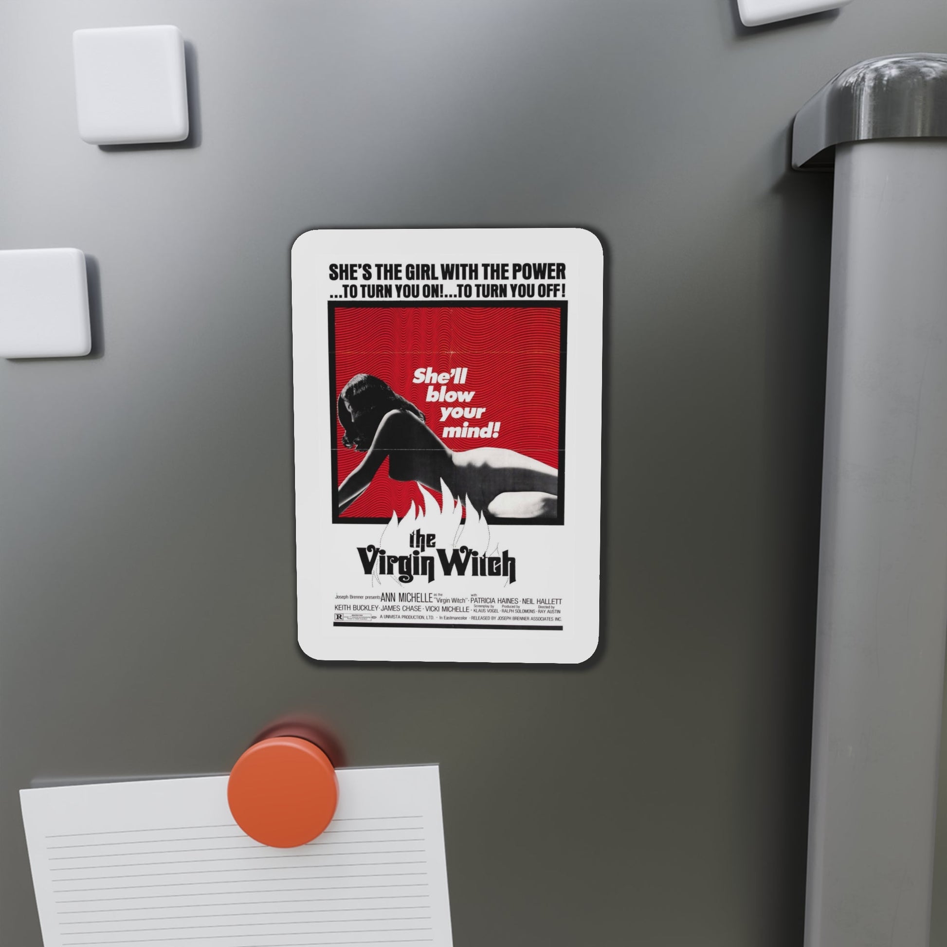 Virgin Witch 1972 Movie Poster Die-Cut Magnet-The Sticker Space