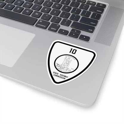 Virginia 10 1918 (Virginia) (Road Sign) STICKER Vinyl Kiss-Cut Decal - The Sticker Space