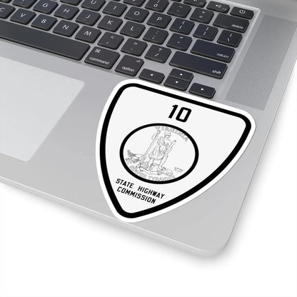 Virginia 10 1918 (Virginia) (Road Sign) STICKER Vinyl Kiss-Cut Decal - The Sticker Space
