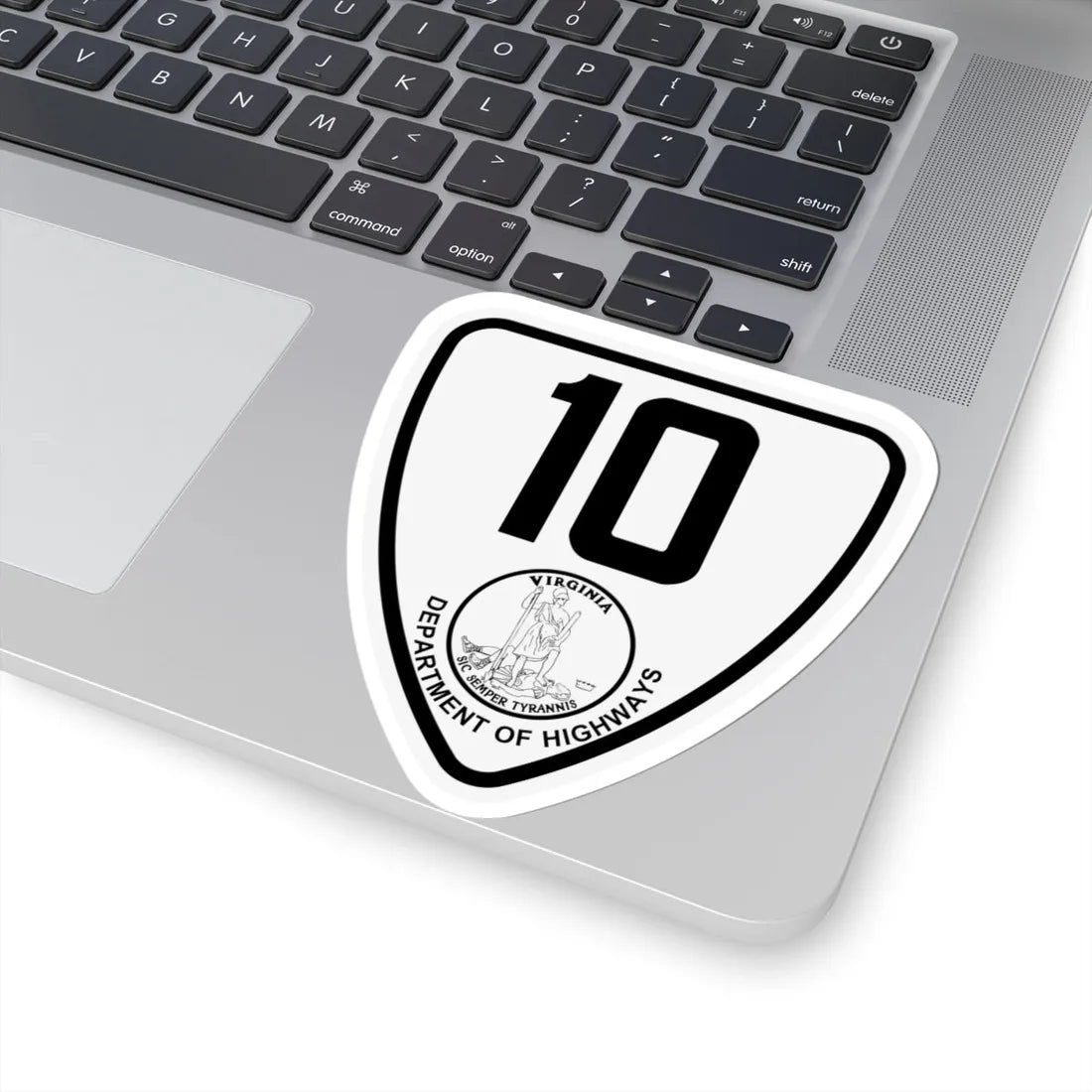 Virginia 10 1924 (Virginia) (Road Sign) STICKER Vinyl Kiss-Cut Decal - The Sticker Space