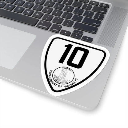 Virginia 10 1924 (Virginia) (Road Sign) STICKER Vinyl Kiss-Cut Decal - The Sticker Space