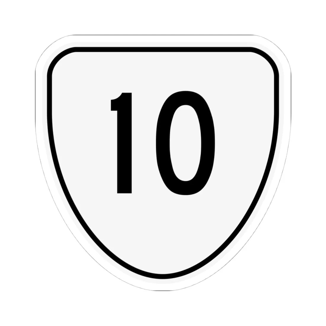 Virginia 10 1956 (Virginia) (Road Sign) STICKER Vinyl Kiss-Cut Decal 4 Inch White - The Sticker Space