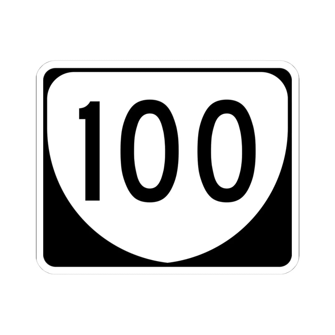 Virginia 100 (Virginia) (Road Sign) STICKER Vinyl Kiss-Cut Decal 4 Inch White - The Sticker Space