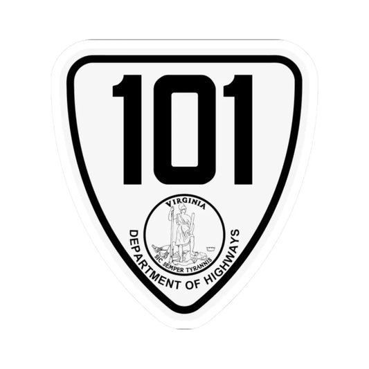 Virginia 101 1924 (Virginia) (Road Sign) STICKER Vinyl Kiss-Cut Decal 2 Inch White - The Sticker Space