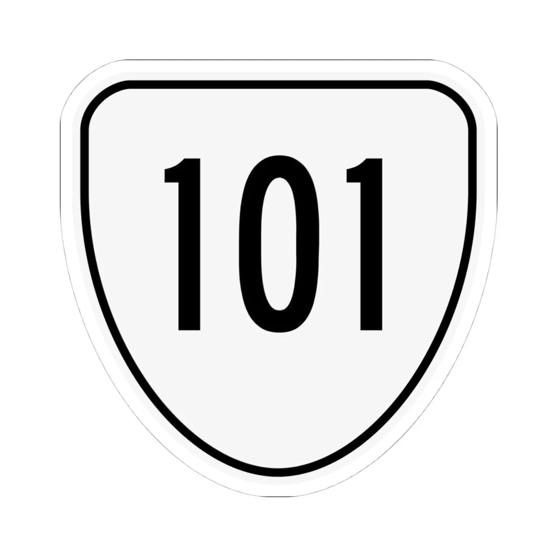 Virginia 101 1956 (Virginia) (Road Sign) STICKER Vinyl Kiss-Cut Decal 4 Inch White - The Sticker Space