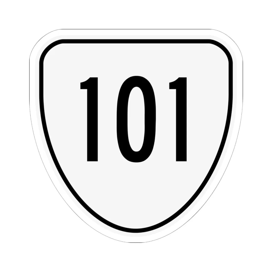 Virginia 101 1956 (Virginia) (Road Sign) STICKER Vinyl Kiss-Cut Decal 6 Inch White - The Sticker Space