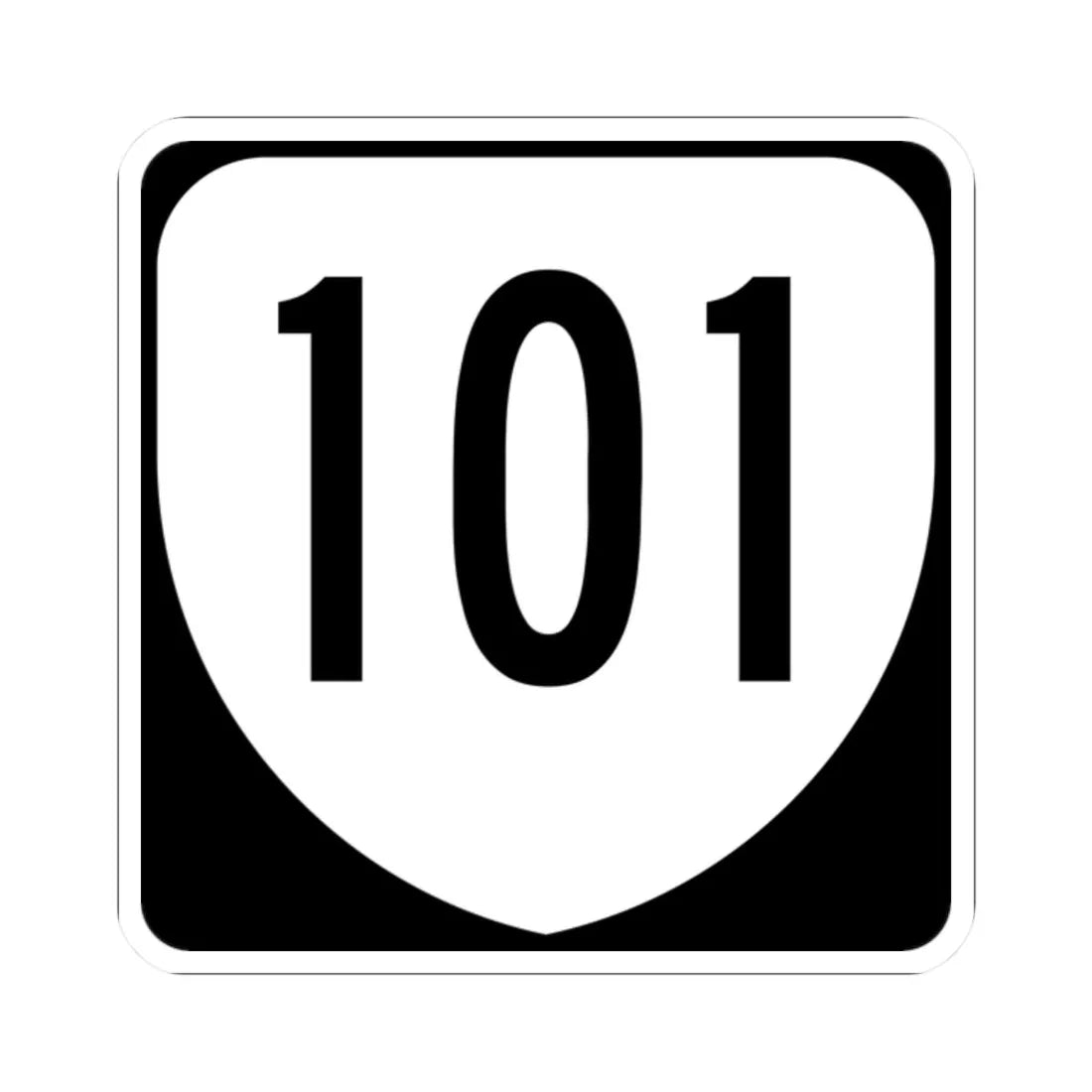 Virginia 101 1980 (Virginia) (Road Sign) STICKER Vinyl Kiss-Cut Decal 2 Inch White - The Sticker Space