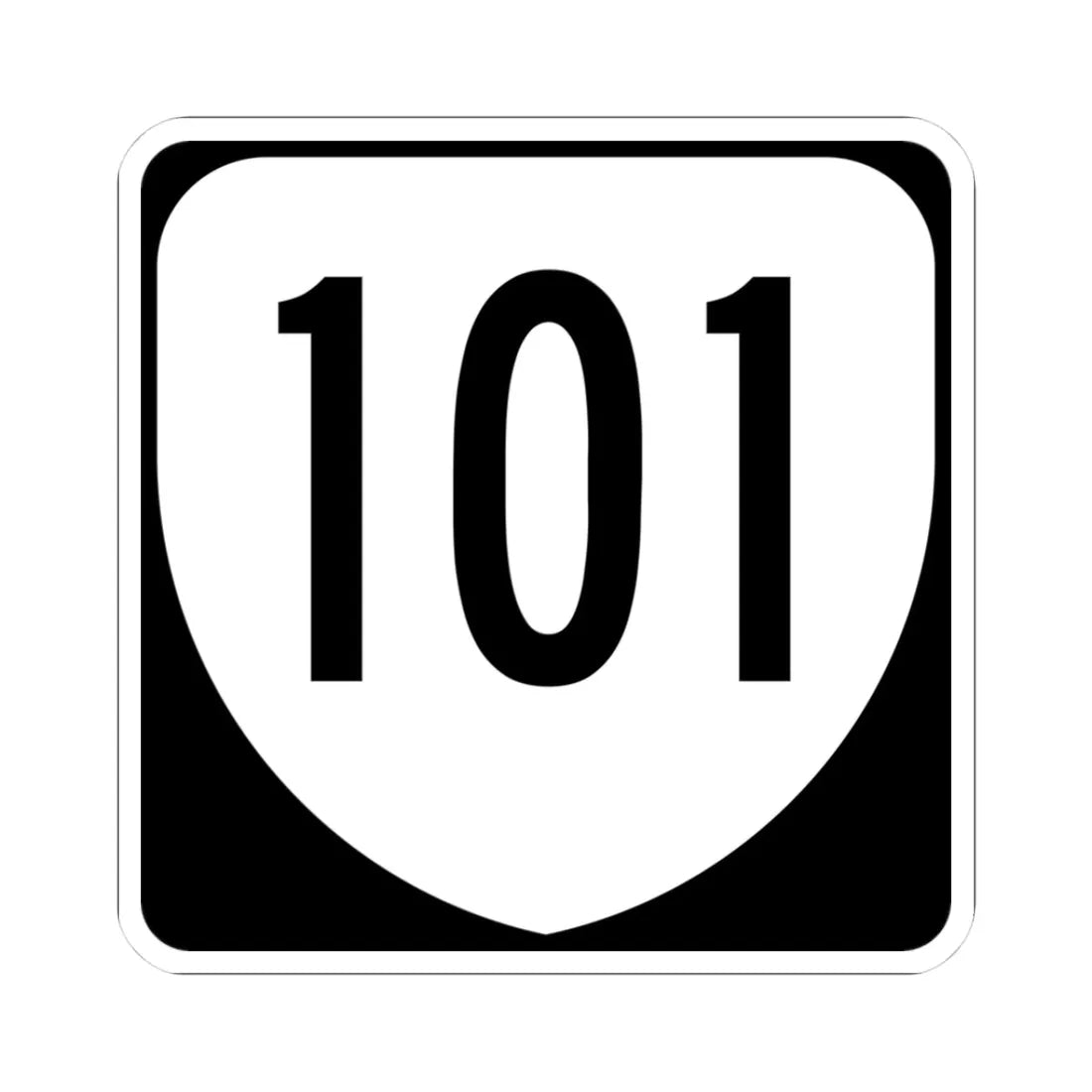 Virginia 101 1980 (Virginia) (Road Sign) STICKER Vinyl Kiss-Cut Decal 3 Inch White - The Sticker Space