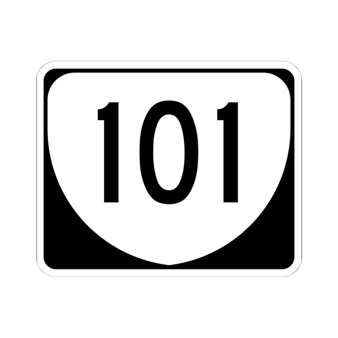 Virginia 101 (Virginia) (Road Sign) STICKER Vinyl Kiss-Cut Decal 6 Inch White - The Sticker Space