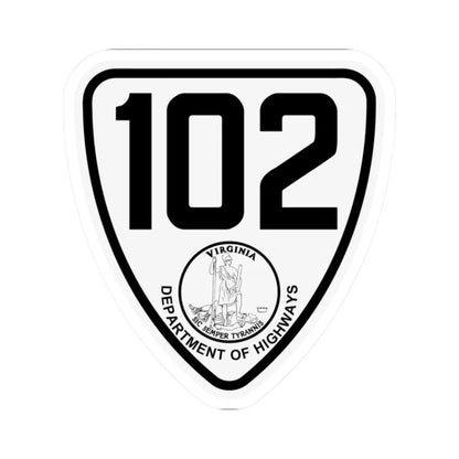 Virginia 102 1924 (Virginia) (Road Sign) STICKER Vinyl Kiss-Cut Decal 2 Inch White - The Sticker Space