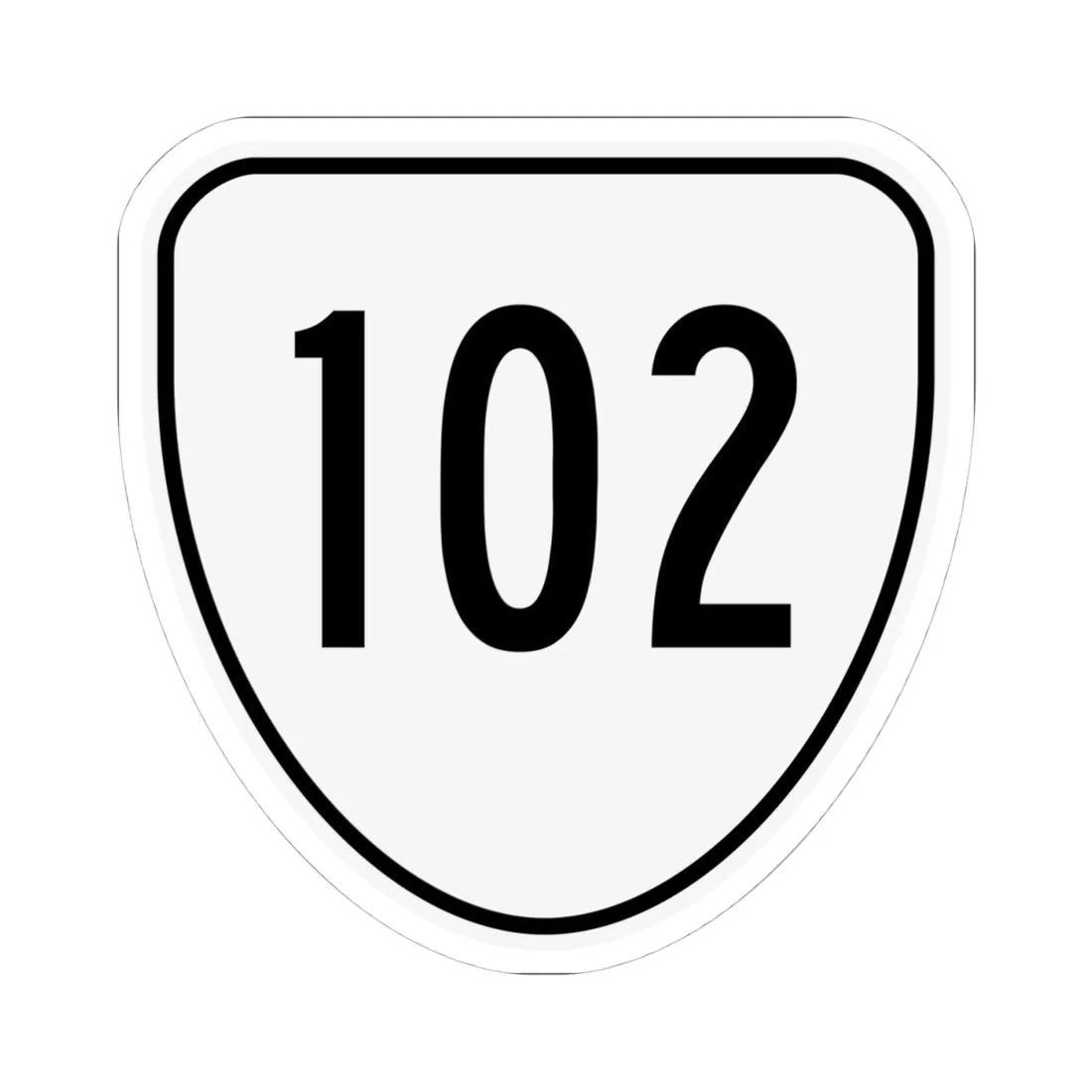 Virginia 102 1956 (Virginia) (Road Sign) STICKER Vinyl Kiss-Cut Decal 4 Inch White - The Sticker Space