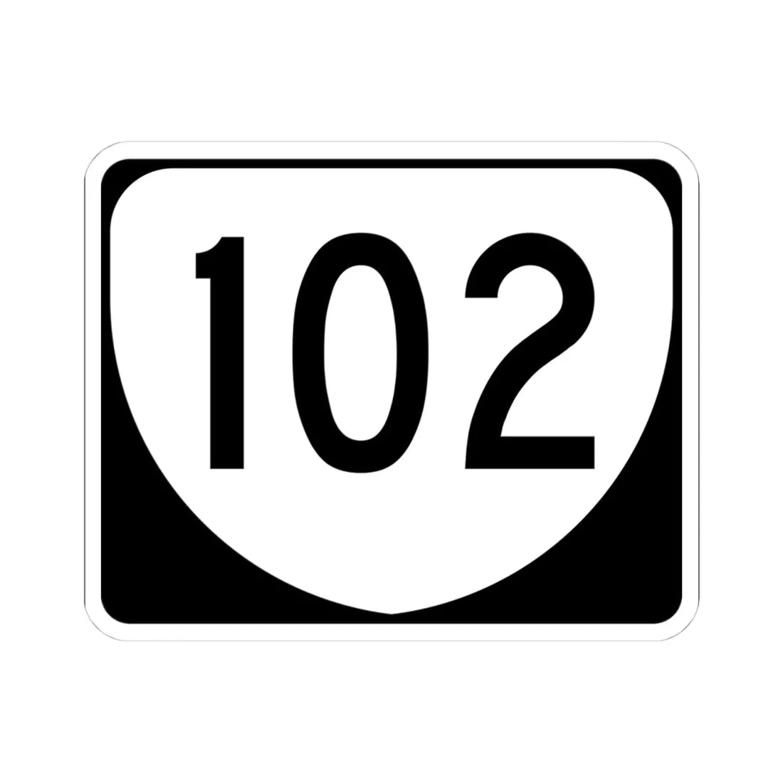 Virginia 102 (Virginia) (Road Sign) STICKER Vinyl Kiss-Cut Decal 4 Inch White - The Sticker Space