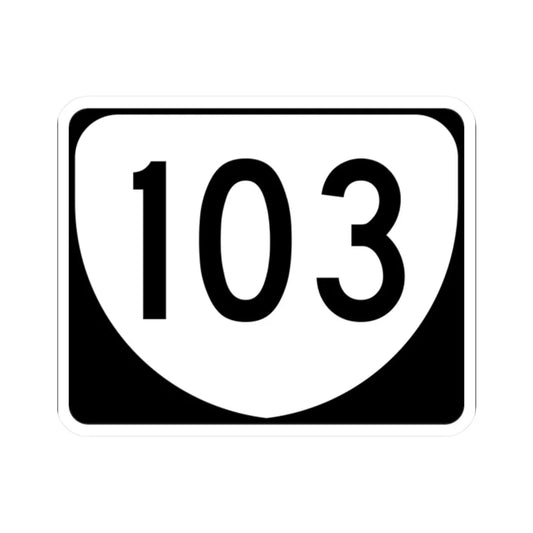 Virginia 103 (Virginia) (Road Sign) STICKER Vinyl Kiss-Cut Decal 2 Inch White - The Sticker Space
