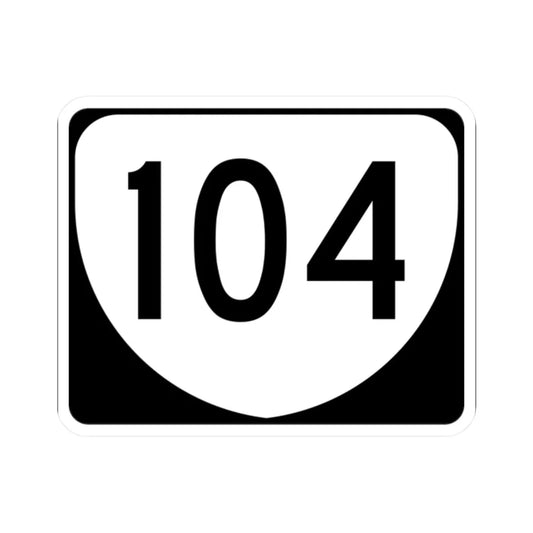 Virginia 104 (Virginia) (Road Sign) STICKER Vinyl Kiss-Cut Decal 2 Inch White - The Sticker Space