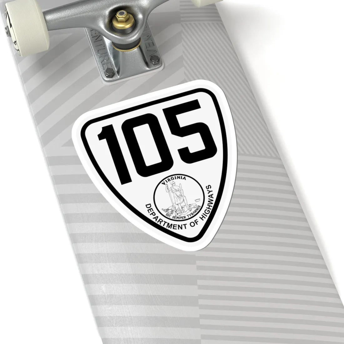 Virginia 105 1924 (Virginia) (Road Sign) STICKER Vinyl Kiss-Cut Decal - The Sticker Space