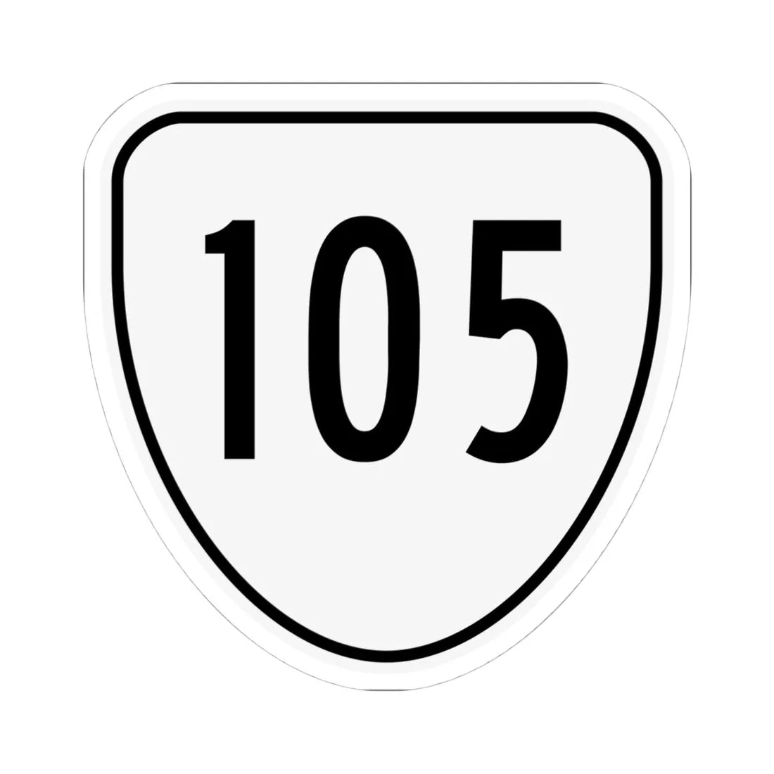 Virginia 105 1956 (Virginia) (Road Sign) STICKER Vinyl Kiss-Cut Decal 4 Inch White - The Sticker Space