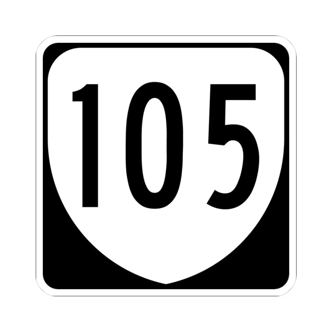 Virginia 105 1980 (Virginia) (Road Sign) STICKER Vinyl Kiss-Cut Decal 3 Inch White - The Sticker Space