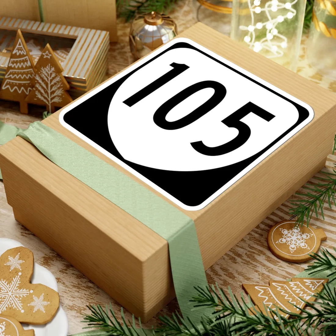 Virginia 105 1980 (Virginia) (Road Sign) STICKER Vinyl Kiss-Cut Decal - The Sticker Space