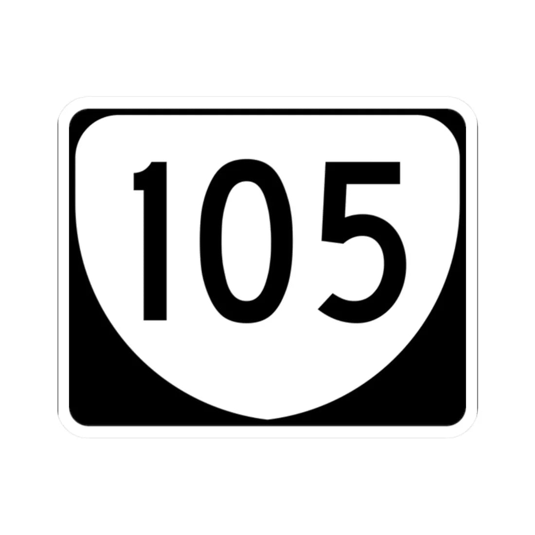 Virginia 105 (Virginia) (Road Sign) STICKER Vinyl Kiss-Cut Decal 2 Inch White - The Sticker Space