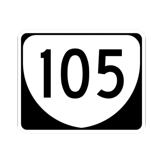 Virginia 105 (Virginia) (Road Sign) STICKER Vinyl Kiss-Cut Decal 2 Inch White - The Sticker Space