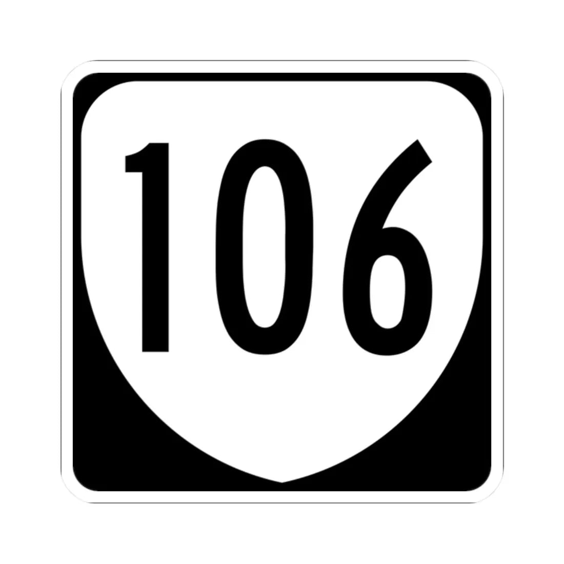 Virginia 106 1980 (Virginia) (Road Sign) STICKER Vinyl Kiss-Cut Decal 2 Inch White - The Sticker Space