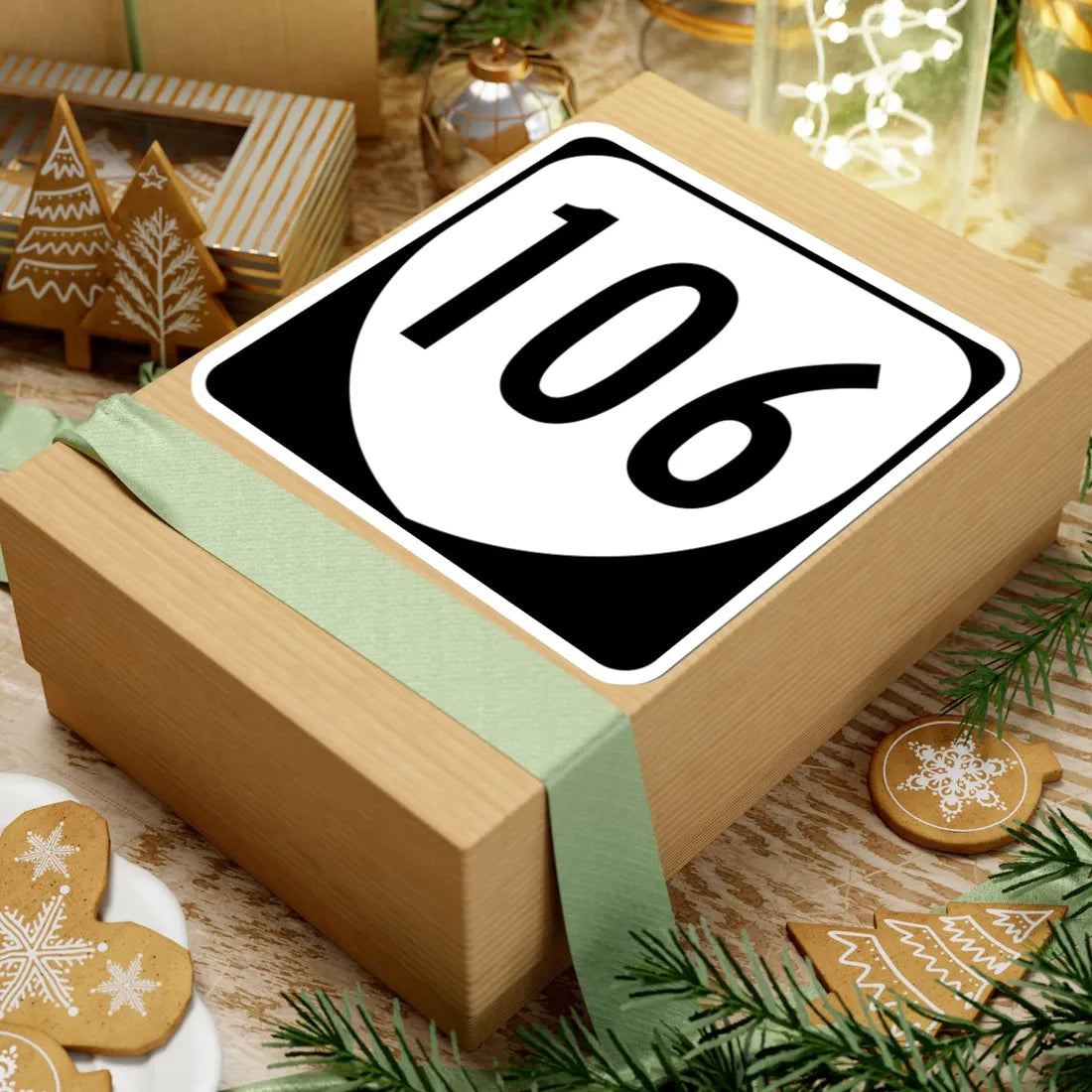 Virginia 106 1980 (Virginia) (Road Sign) STICKER Vinyl Kiss-Cut Decal - The Sticker Space