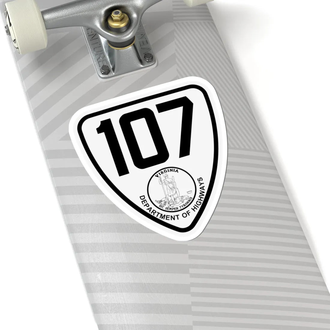 Virginia 107 1924 (Virginia) (Road Sign) STICKER Vinyl Kiss-Cut Decal - The Sticker Space