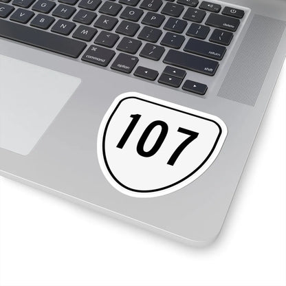 Virginia 107 1956 (Virginia) (Road Sign) STICKER Vinyl Kiss-Cut Decal - The Sticker Space