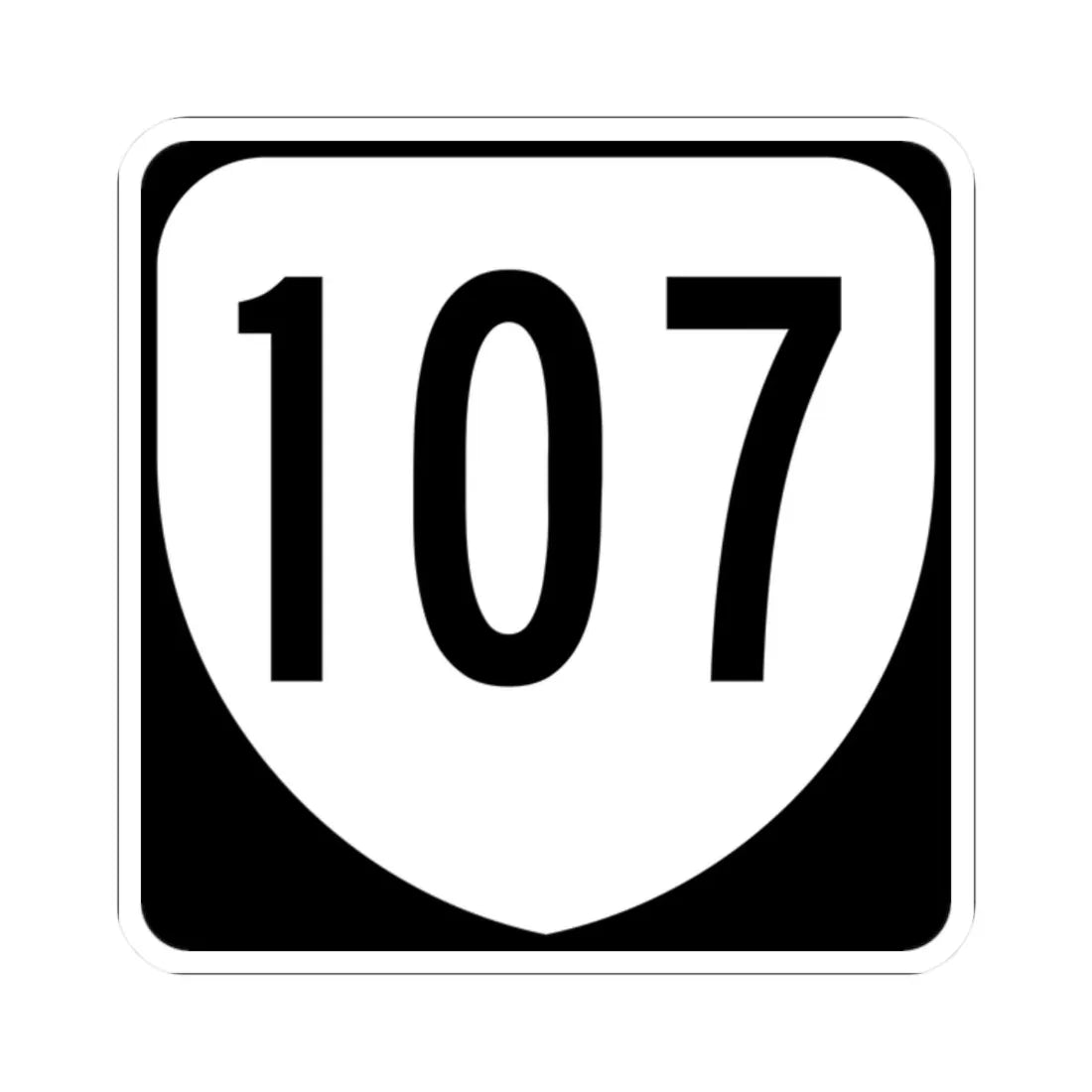 Virginia 107 1980 (Virginia) (Road Sign) STICKER Vinyl Kiss-Cut Decal 2 Inch White - The Sticker Space