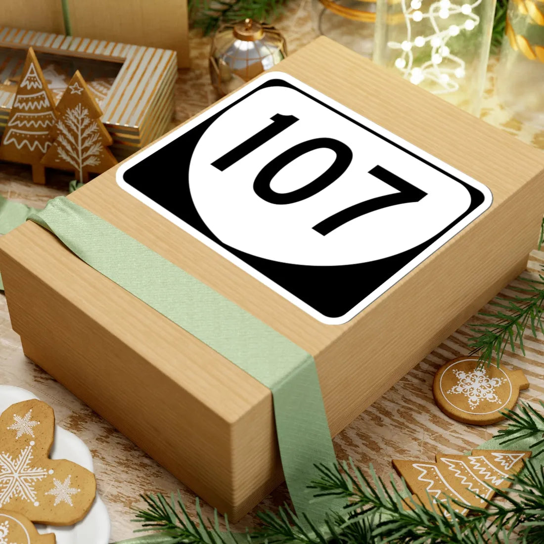 Virginia 107 (Virginia) (Road Sign) STICKER Vinyl Kiss-Cut Decal - The Sticker Space