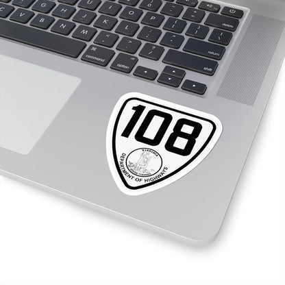 Virginia 108 1924 (Virginia) (Road Sign) STICKER Vinyl Kiss-Cut Decal - The Sticker Space