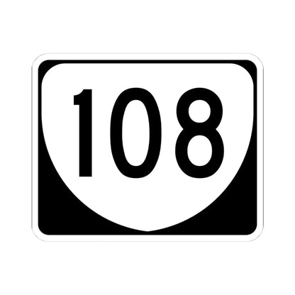 Virginia 108 (Virginia) (Road Sign) STICKER Vinyl Kiss-Cut Decal 4 Inch White - The Sticker Space