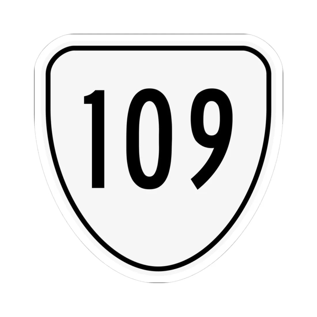 Virginia 109 1956 (Virginia) (Road Sign) STICKER Vinyl Kiss-Cut Decal 3 Inch White - The Sticker Space