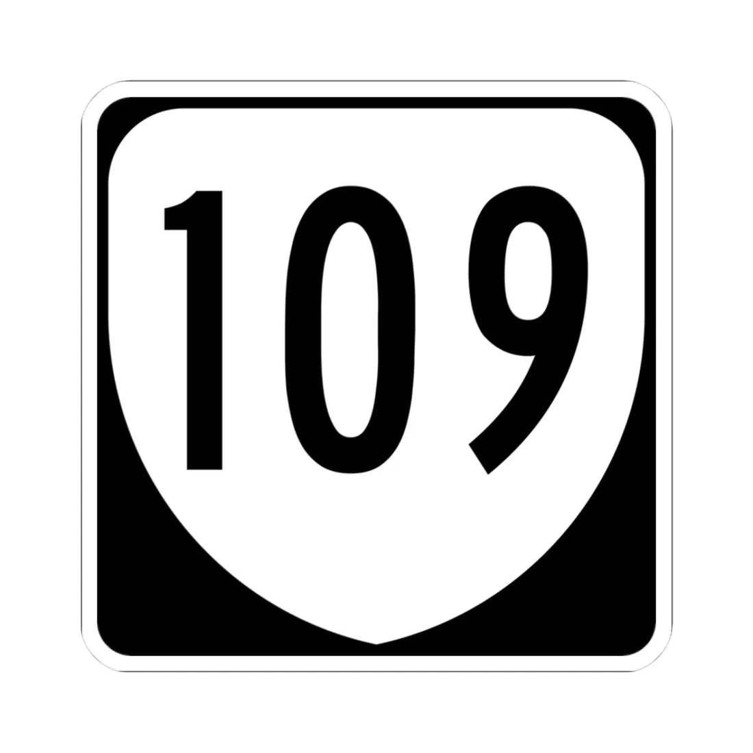 Virginia 109 1980 (Virginia) (Road Sign) STICKER Vinyl Kiss-Cut Decal 3 Inch White - The Sticker Space
