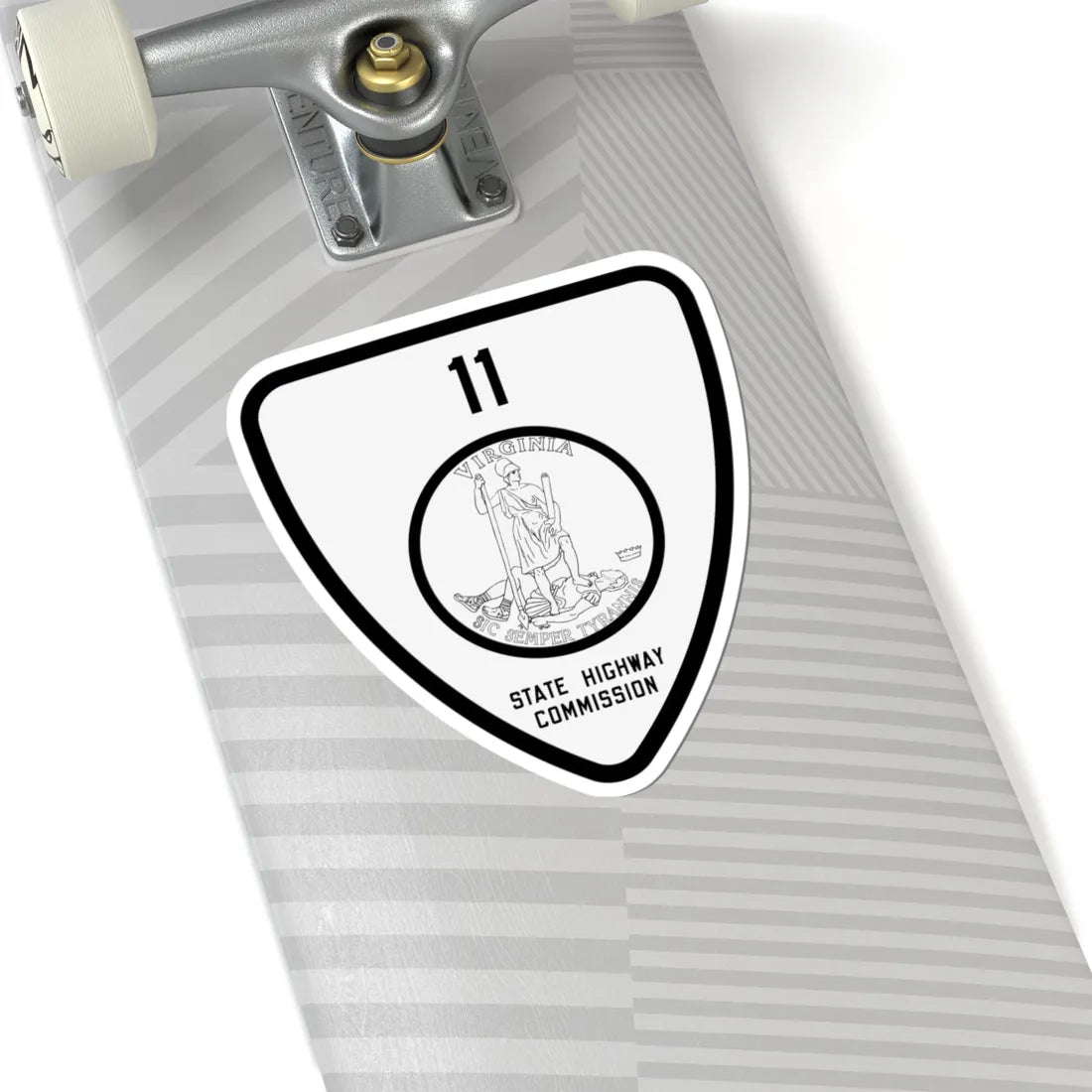 Virginia 11 1918 (Virginia) (Road Sign) STICKER Vinyl Kiss-Cut Decal - The Sticker Space