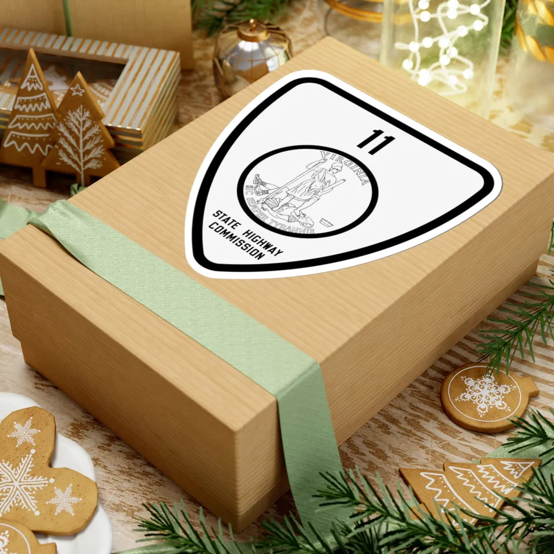 Virginia 11 1918 (Virginia) (Road Sign) STICKER Vinyl Kiss-Cut Decal - The Sticker Space