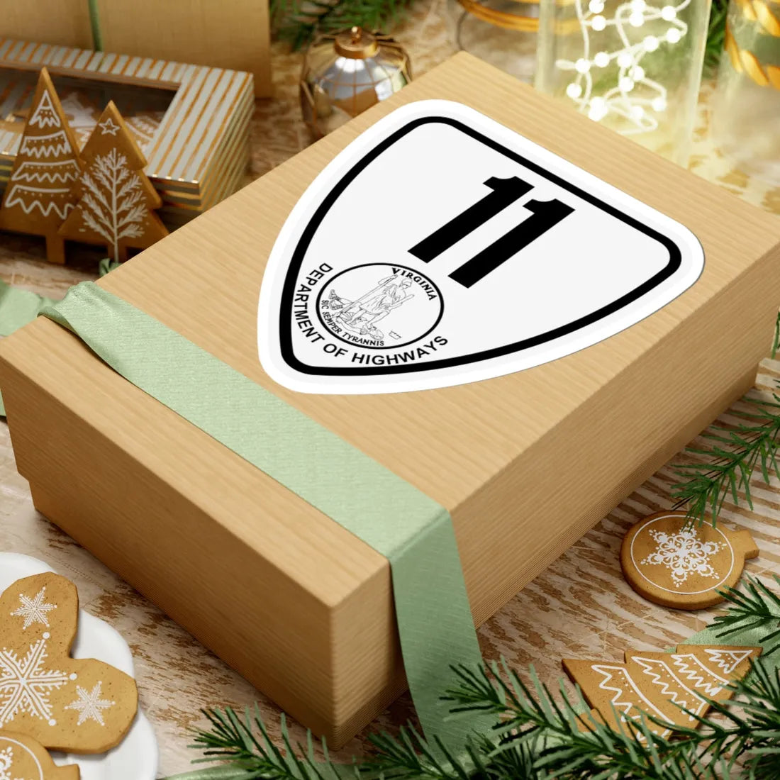 Virginia 11 1924 (Virginia) (Road Sign) STICKER Vinyl Kiss-Cut Decal - The Sticker Space