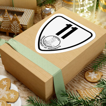 Virginia 11 1924 (Virginia) (Road Sign) STICKER Vinyl Kiss-Cut Decal - The Sticker Space