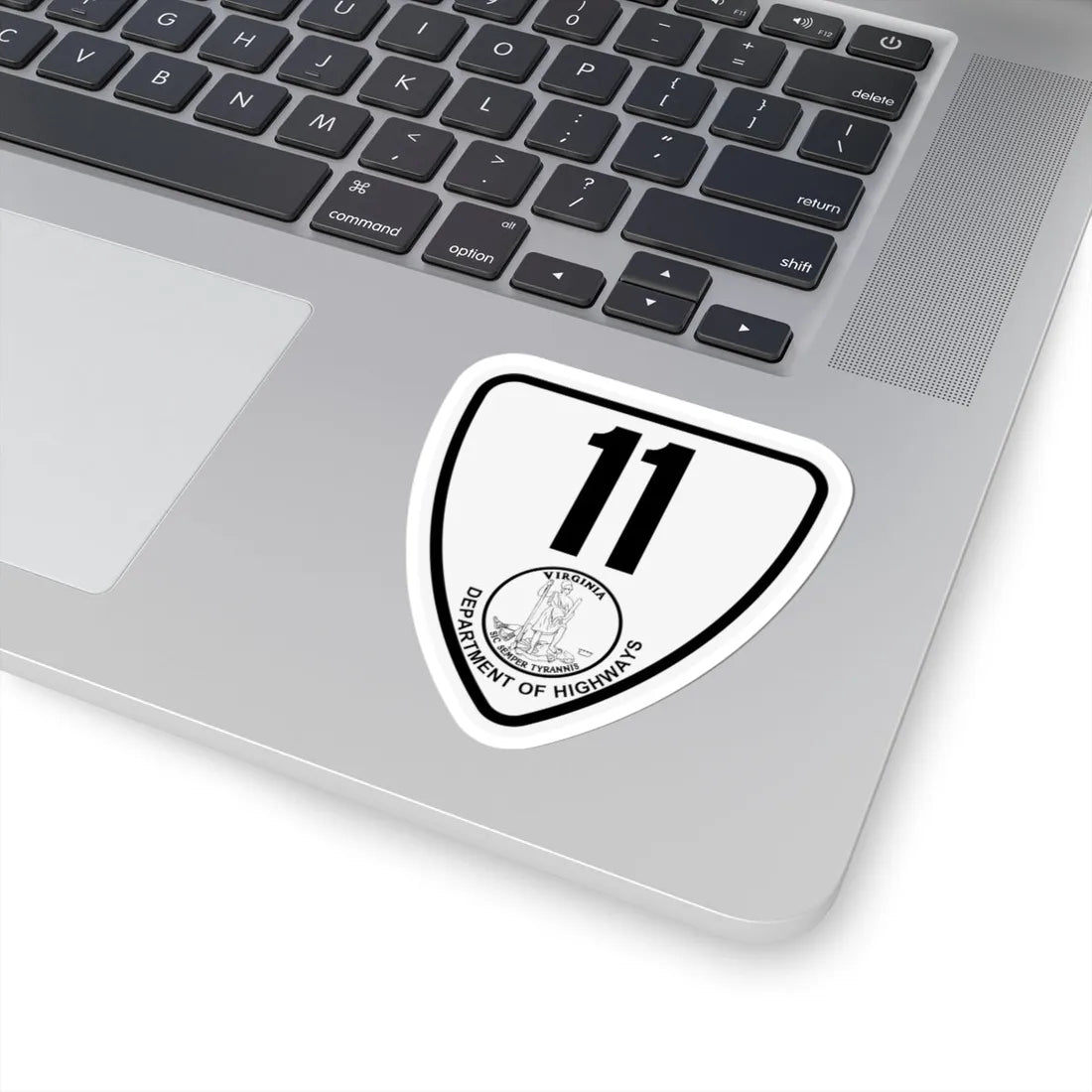 Virginia 11 1924 (Virginia) (Road Sign) STICKER Vinyl Kiss-Cut Decal - The Sticker Space