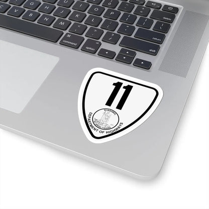 Virginia 11 1924 (Virginia) (Road Sign) STICKER Vinyl Kiss-Cut Decal - The Sticker Space
