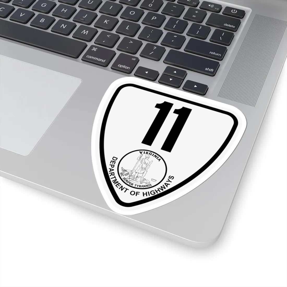 Virginia 11 1924 (Virginia) (Road Sign) STICKER Vinyl Kiss-Cut Decal - The Sticker Space