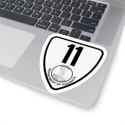 Virginia 11 1924 (Virginia) (Road Sign) STICKER Vinyl Kiss-Cut Decal - The Sticker Space