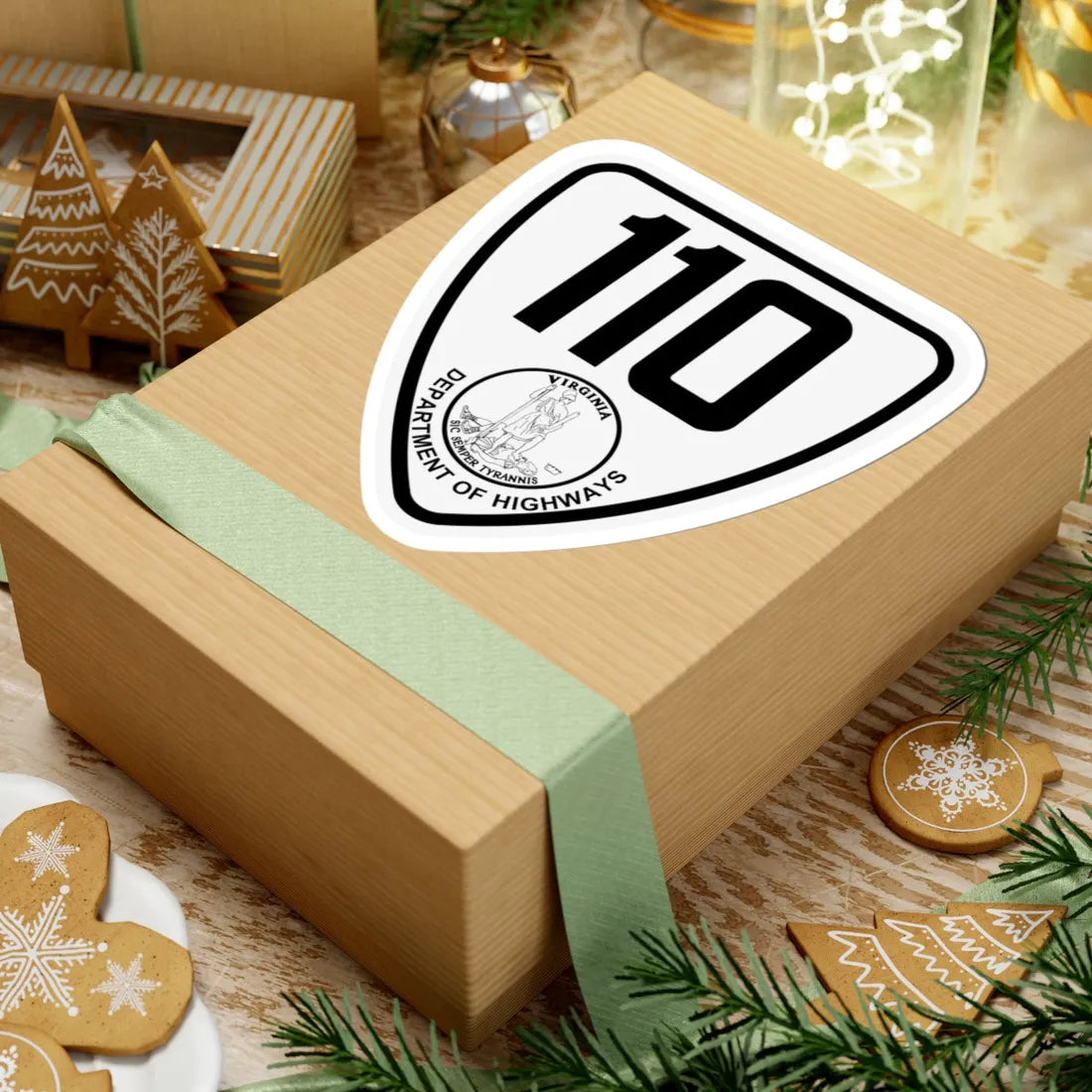 Virginia 110 1924 (Virginia) (Road Sign) STICKER Vinyl Kiss-Cut Decal - The Sticker Space