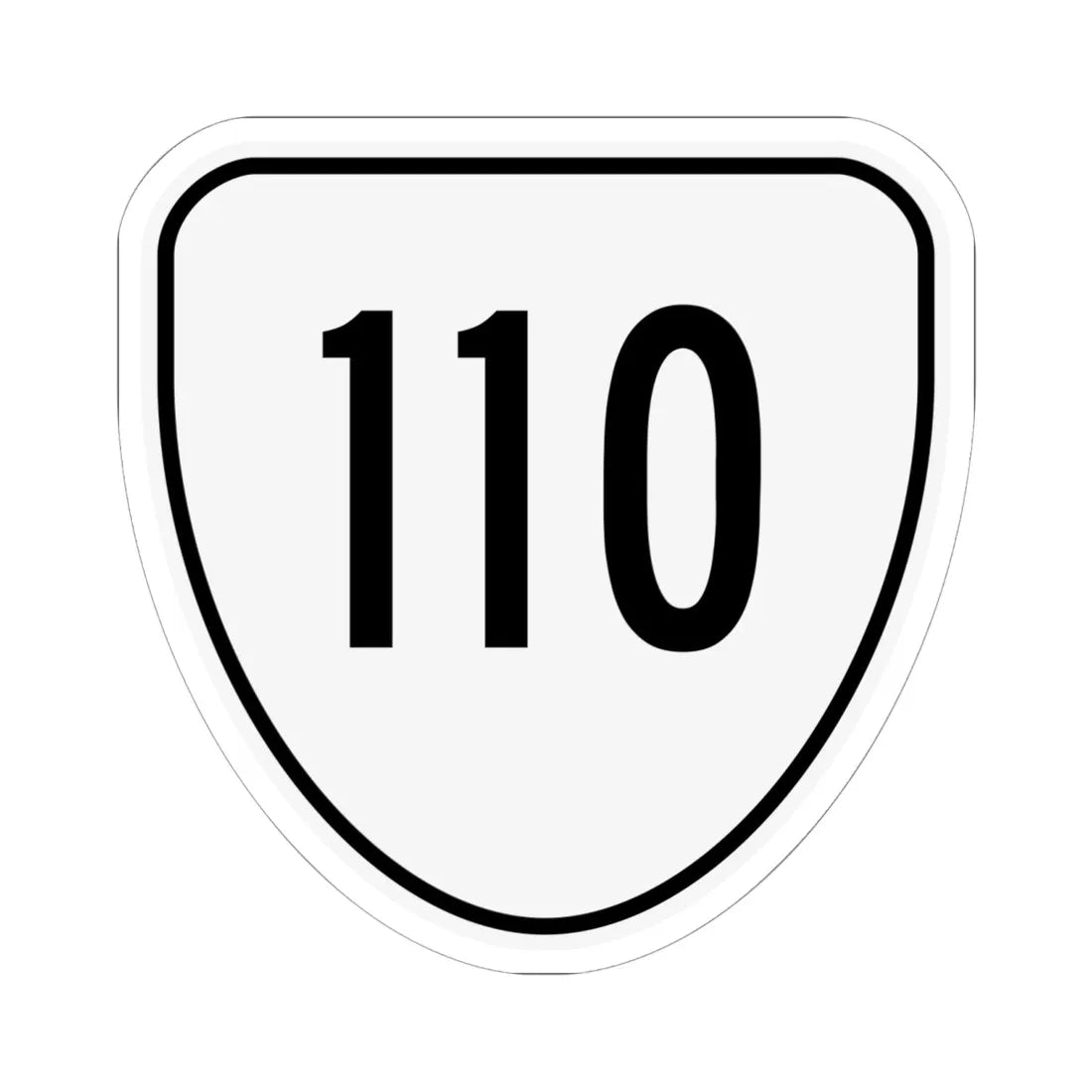 Virginia 110 1956 (Virginia) (Road Sign) STICKER Vinyl Kiss-Cut Decal 6 Inch White - The Sticker Space