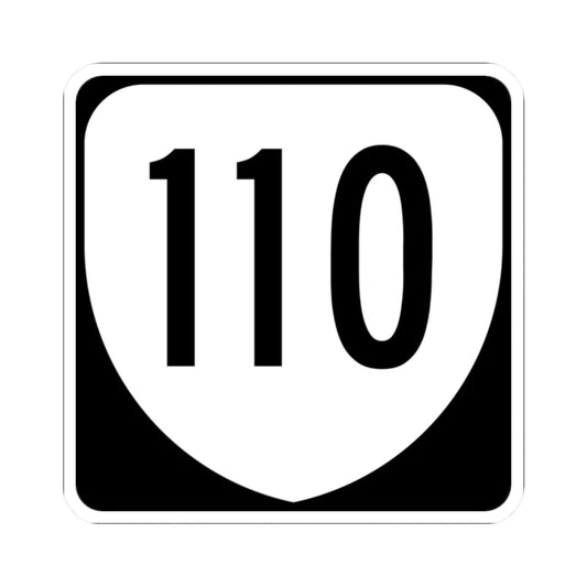 Virginia 110 1980 (Virginia) (Road Sign) STICKER Vinyl Kiss-Cut Decal 2 Inch White - The Sticker Space