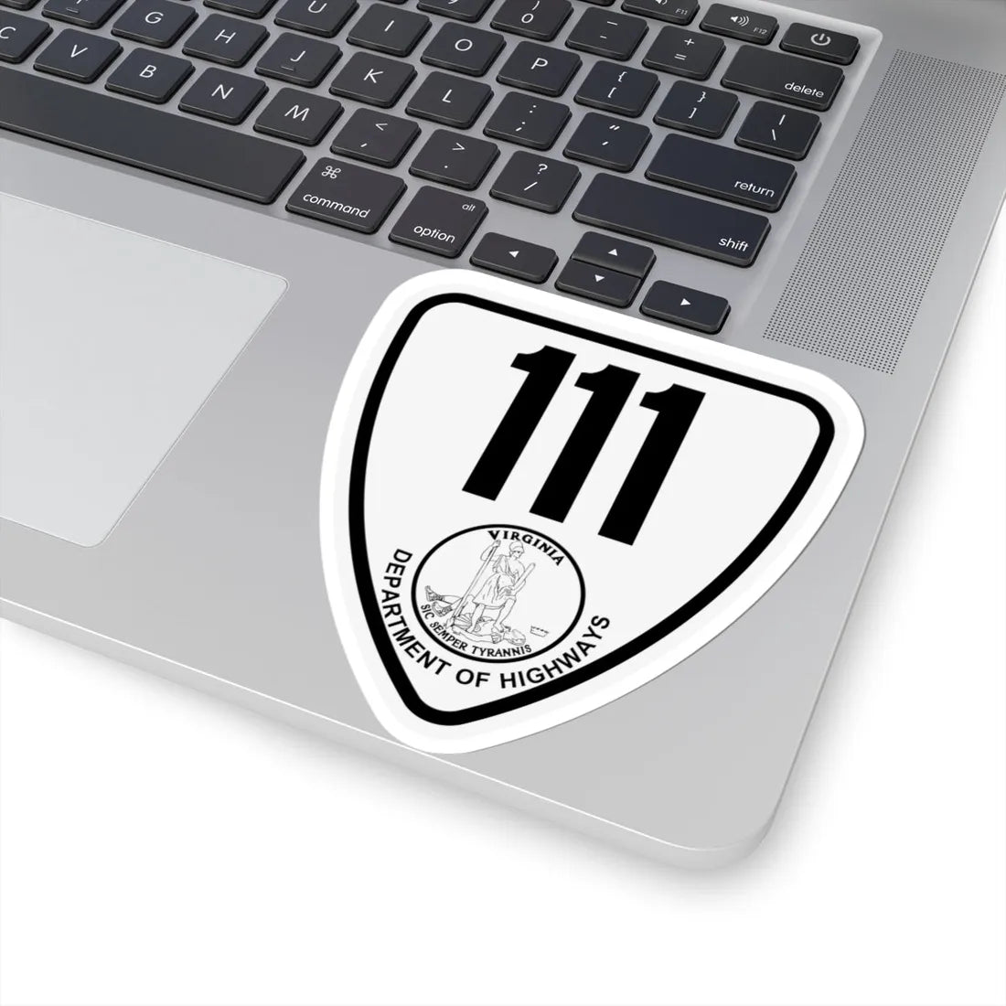 Virginia 111 1924 (Virginia) (Road Sign) STICKER Vinyl Kiss-Cut Decal - The Sticker Space